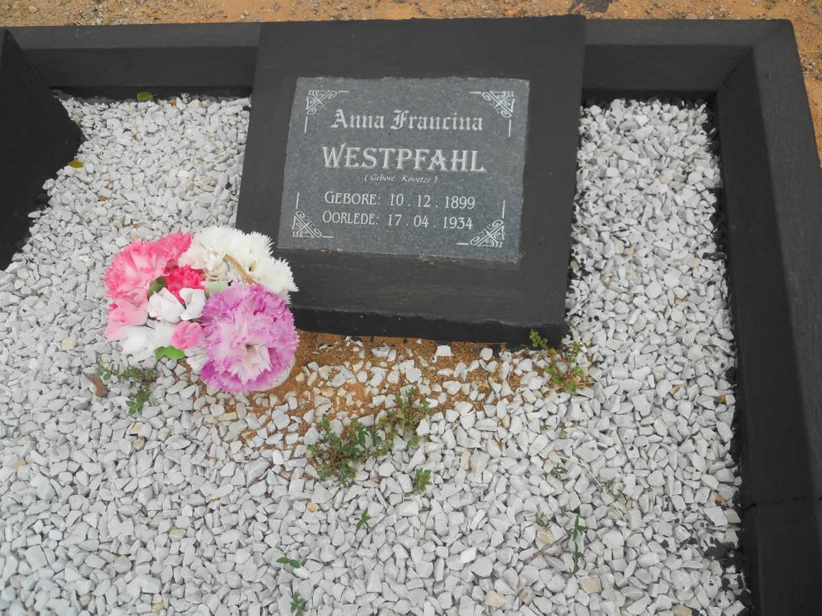 WESTPFAHL Anna Francina 1899-1934