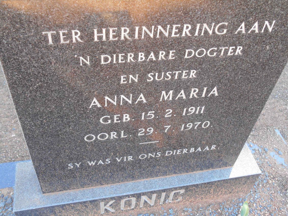 KÖNIG Anna Maria 1911-1970