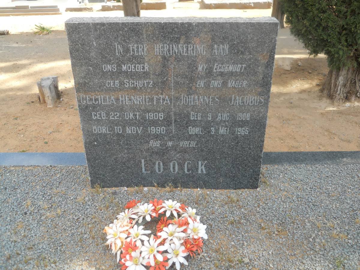 LOOCK Johannes Jacobus 1908-1965 &amp; Cecilia Henrietta SCHUTZ 1906-1990
