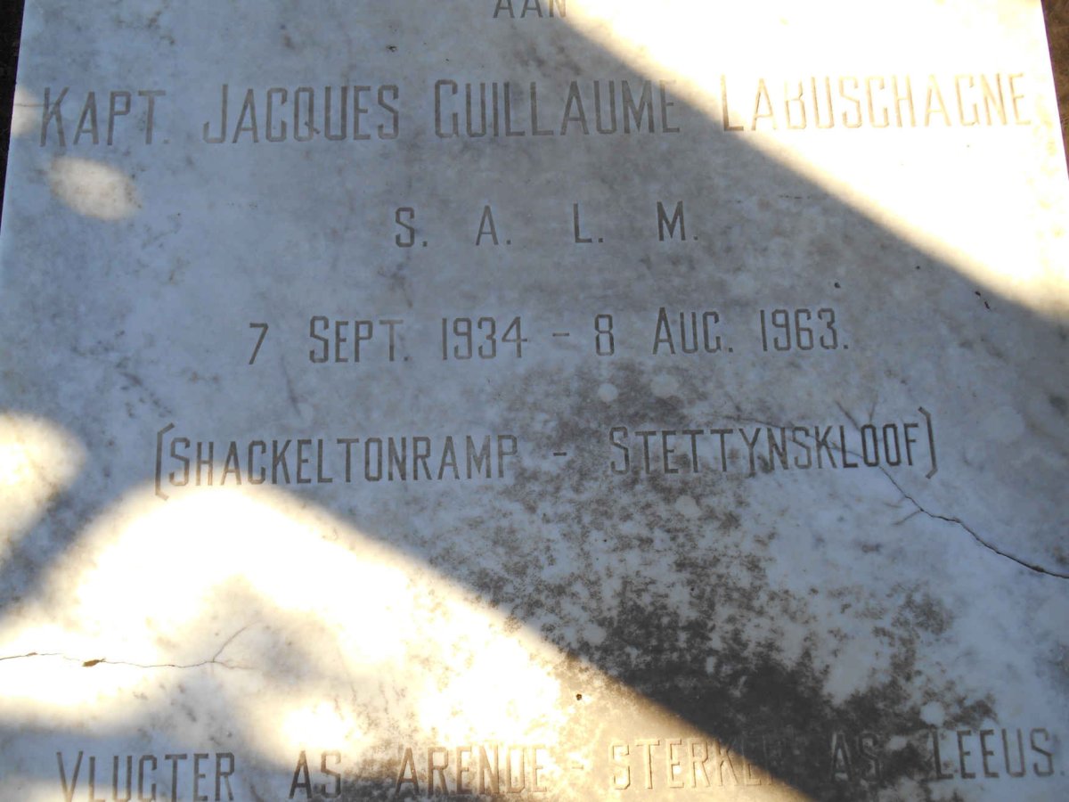 LABUSCHAGNE Jacques Guillaume 1934-1963