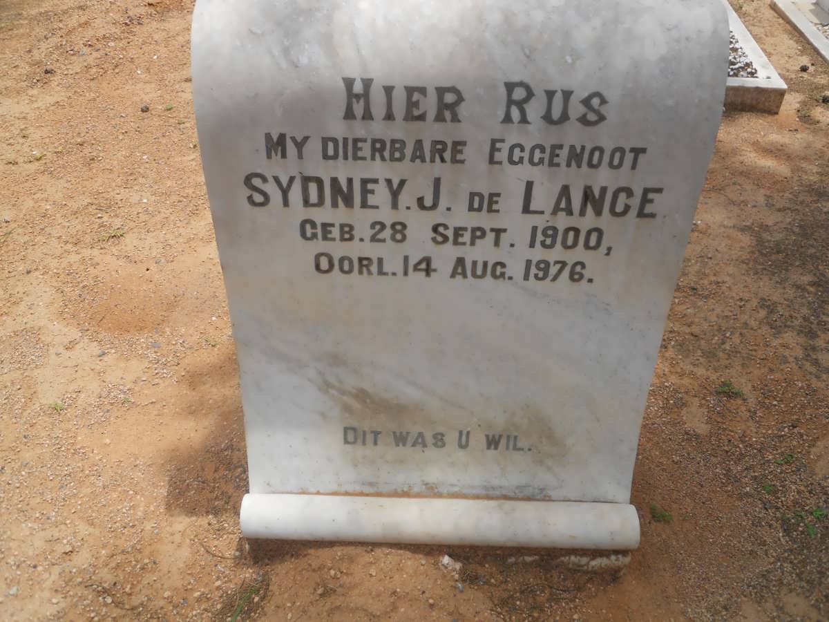LANGE Sydney J., de 1900-1976