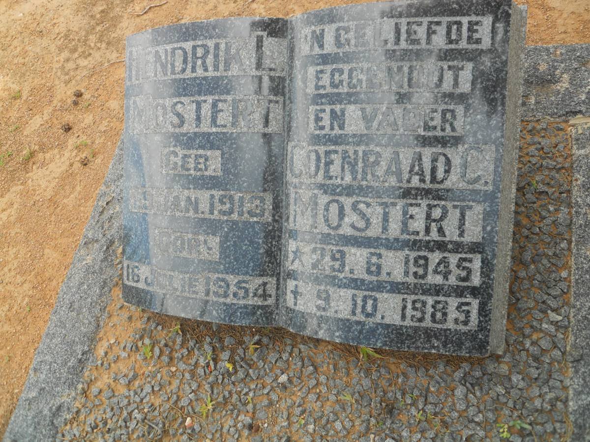 MOSTERT Hendrik L. 1913-1954 :: MOSTERT Coenraad C. 1945-1985