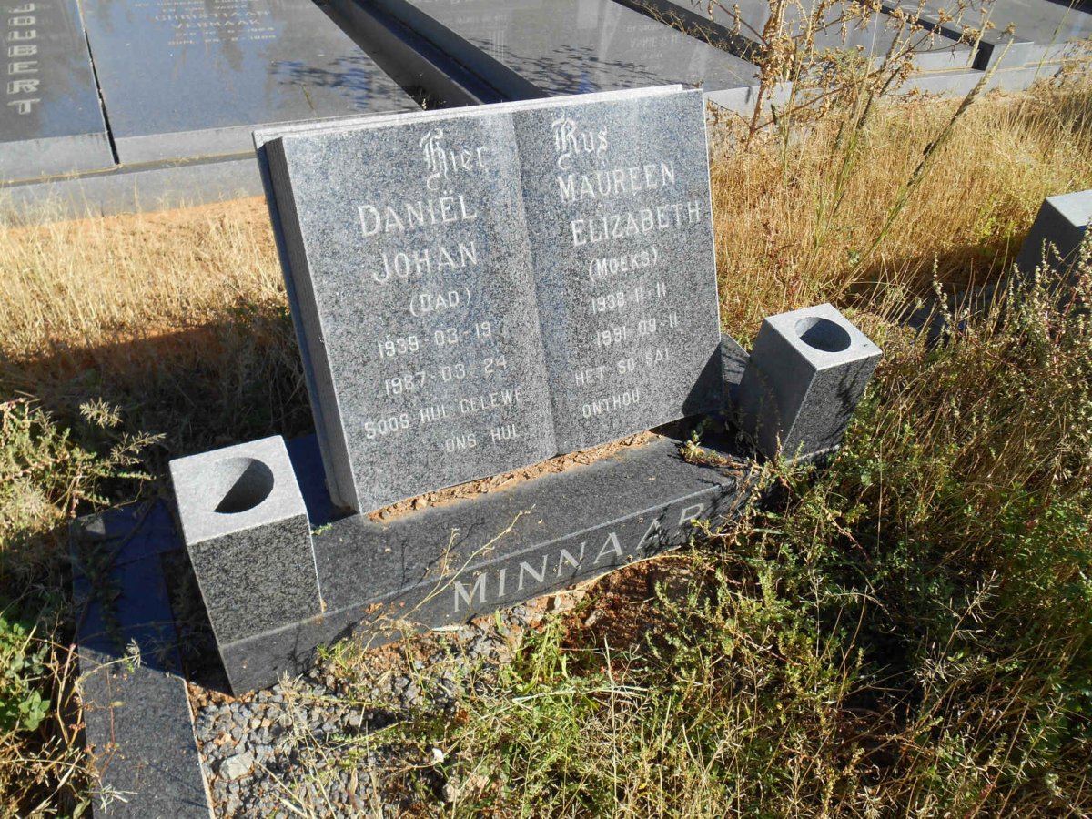 MINNAAR Daniël Johan 1939-1987 &amp; Maureen Elizabeth 1938-1991