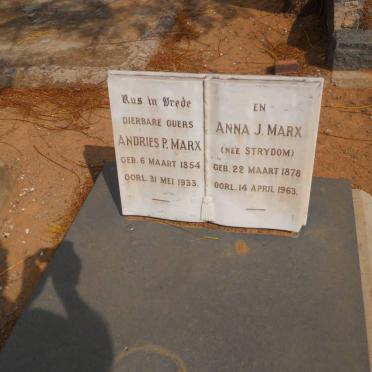 MARX Andries P. 1854-1933 &amp; Anna J. STRYDOM 1878-1963