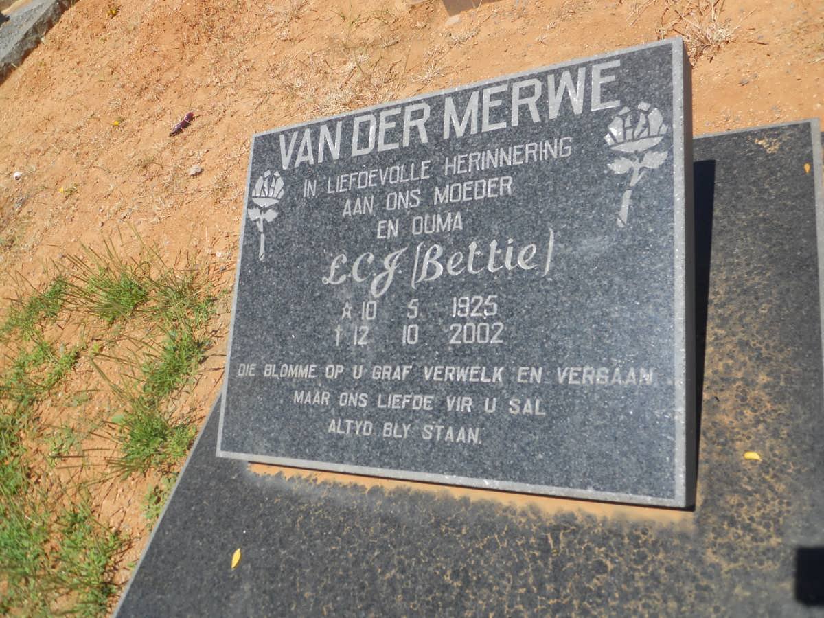 MERWE L.C.J., van der 1925-2002