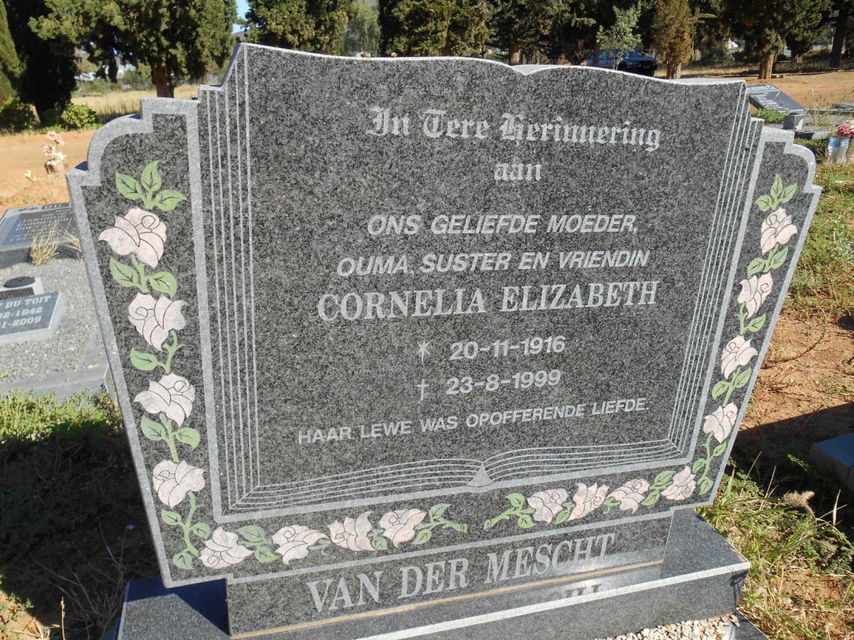 MESCHT Cornelia Elizabeth, van der 1916-1999