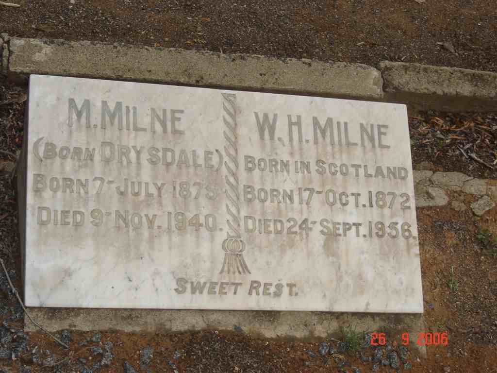 MILNE W.H. 1872-1956 &amp;  M. DRYSDALE 1875-1940