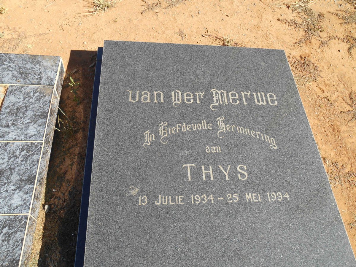 MERWE Thys, van der 1934-1994