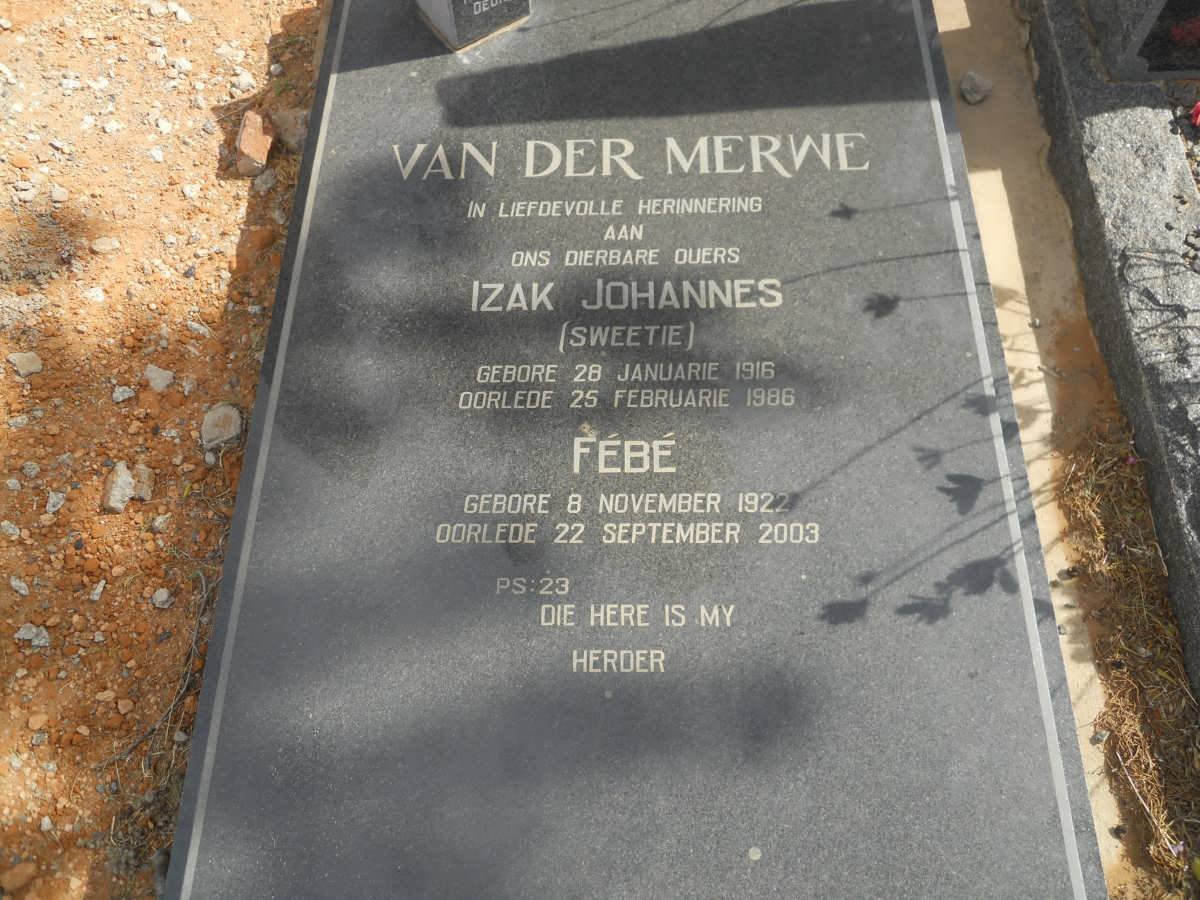 MERWE Izak Johannes, van der 1916-1986 &amp; Fébé 1922-2003