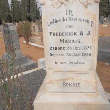 MARAIS Frederick A.J. 1877-1936