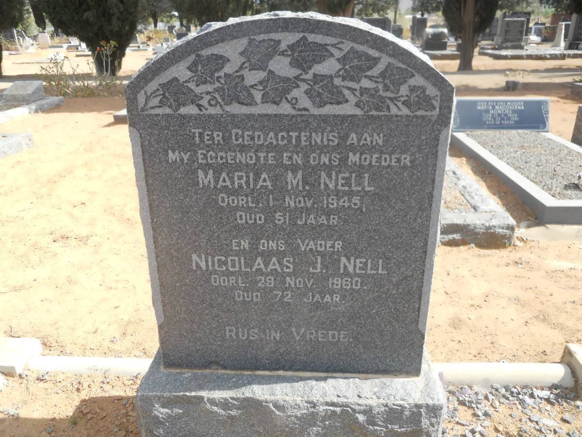 NELL Nicolaas J. -1960 &amp; Maria M. -1945