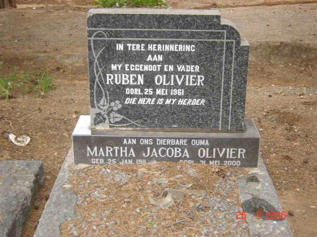 OLIVIER Ruben -1961 &amp; Martha Jacoba 1911-2000