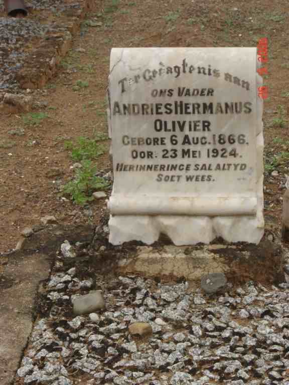 OLIVIER Andries Hermanus 1866-1924