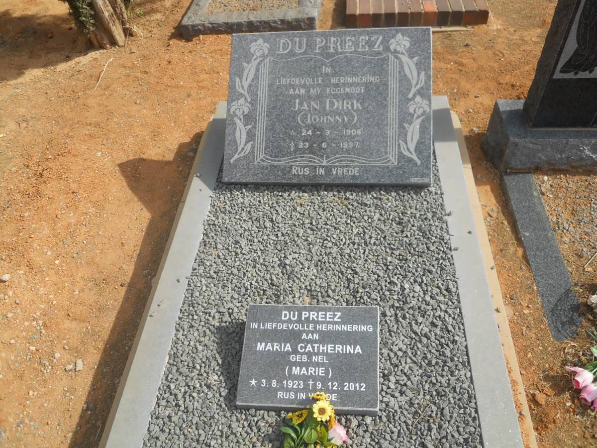 PREEZ Jan Dirk, du 1906-1997 &amp; Maria Catherina NEL 1923-2012