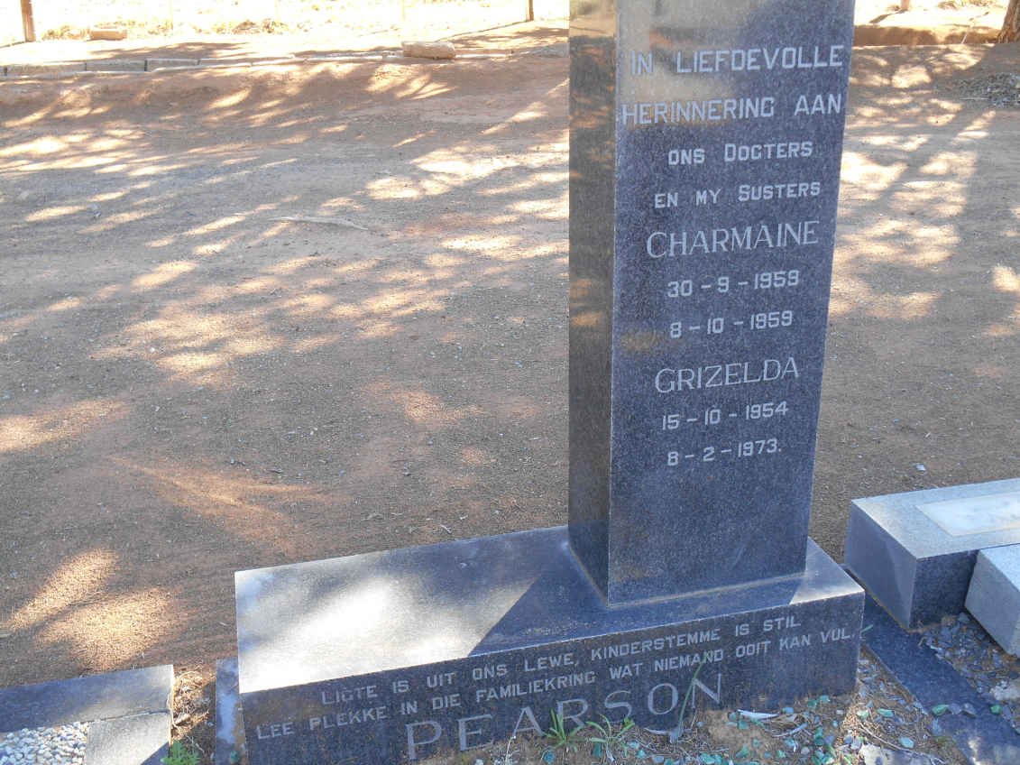 PEARSON Grizelda 1954-1973 :: PEARSON Charmaine 1959-1959
