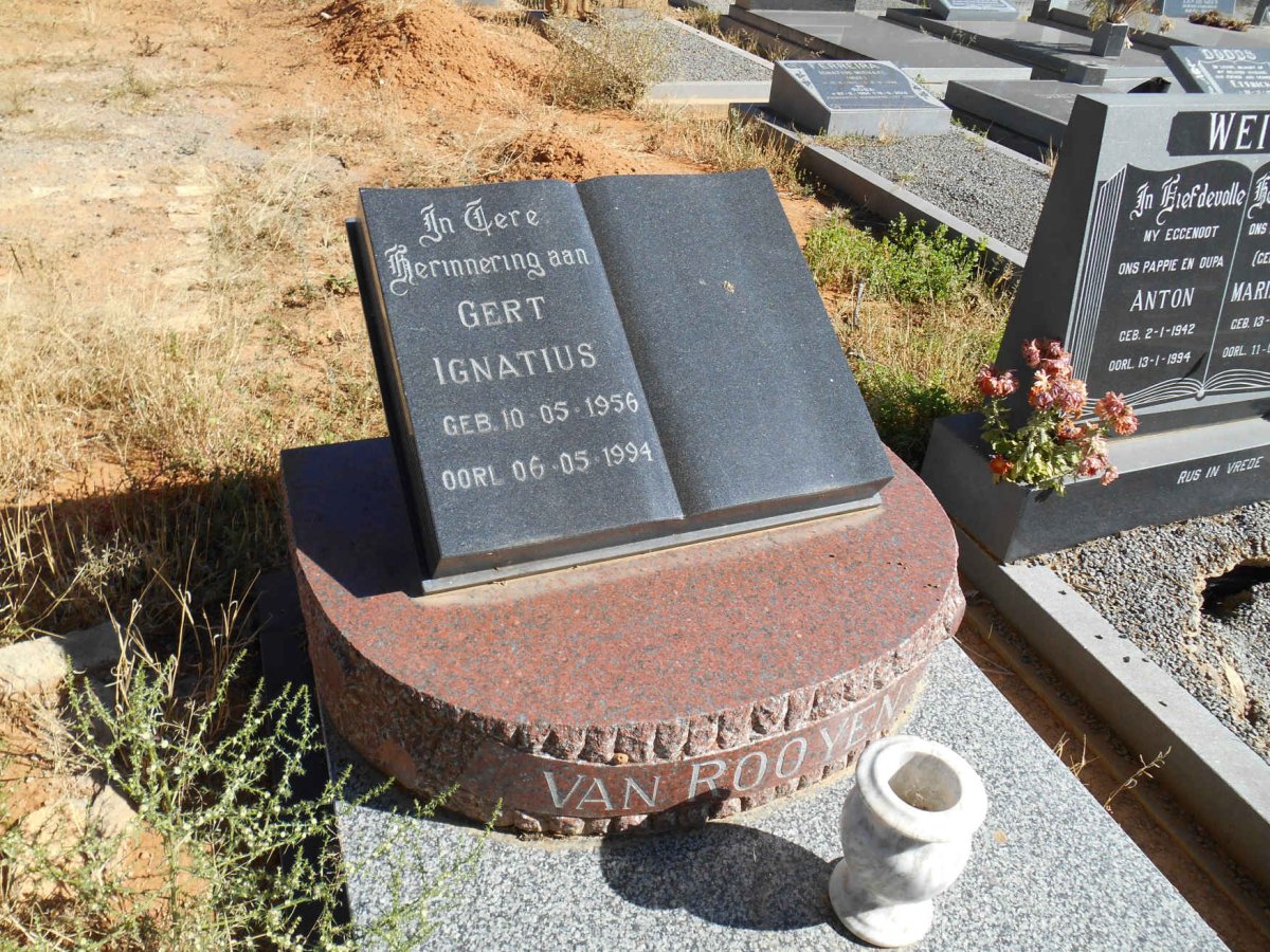 ROOYEN Gert Ignatius, van 1956-1994