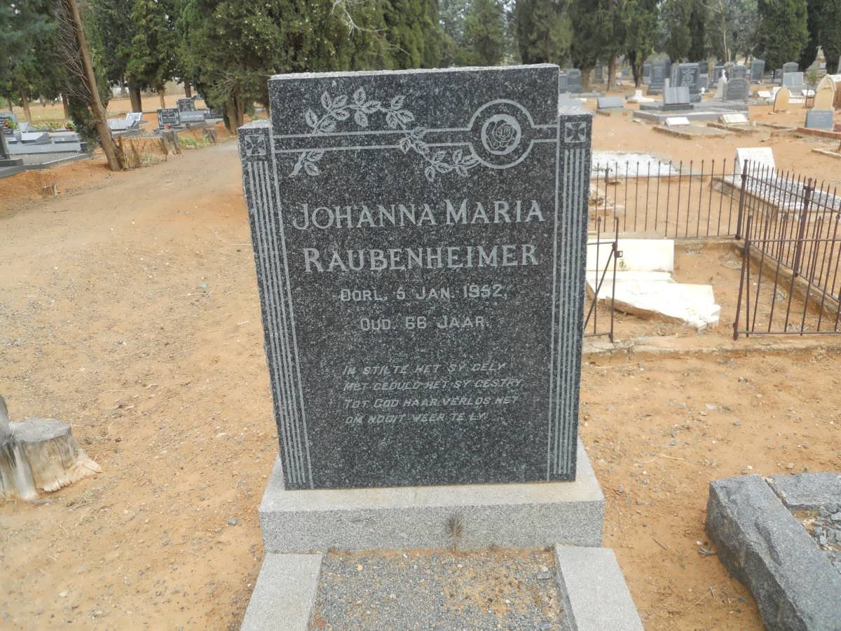 RAUBENHEIMER Johanna Maria -1952