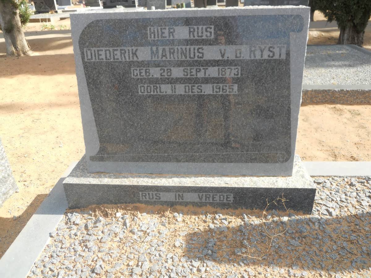RYST Diederik Marinus, v.d. 1873-1965