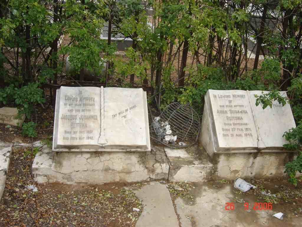 REITSMA Jacobus Johannes 1887-1942 &amp; Anna Susanna DIPPENAAR 1871-1943