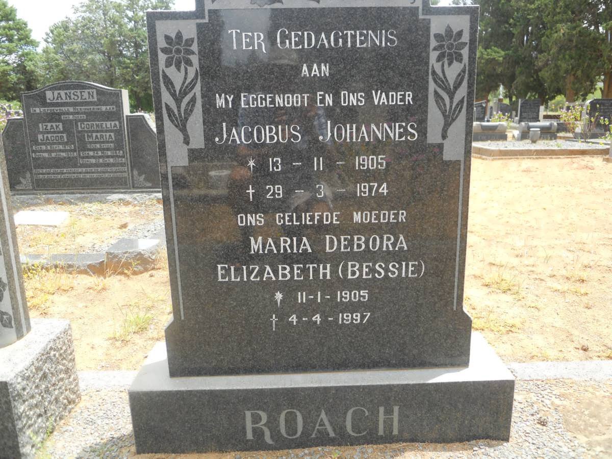 ROACH Jacobus Johannes 1905-1974 &amp; Maria Debora Elizabeth 1905-1997