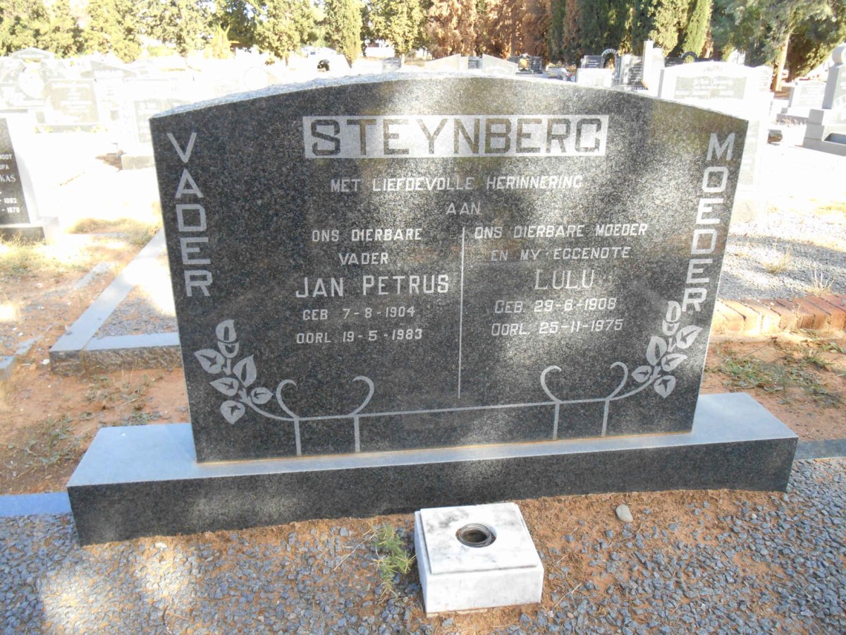 STEYNBERG Jan Petrus 1904-1983 &amp; Lulu 1908-1975