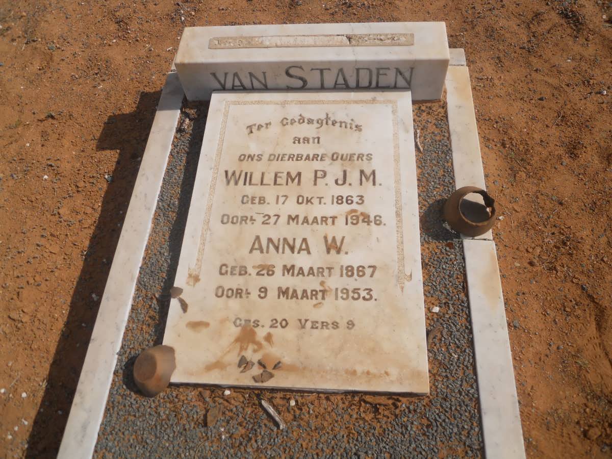 STADEN Willem P.J.M., van 1863-1946 &amp; Anna W. 1867-1953