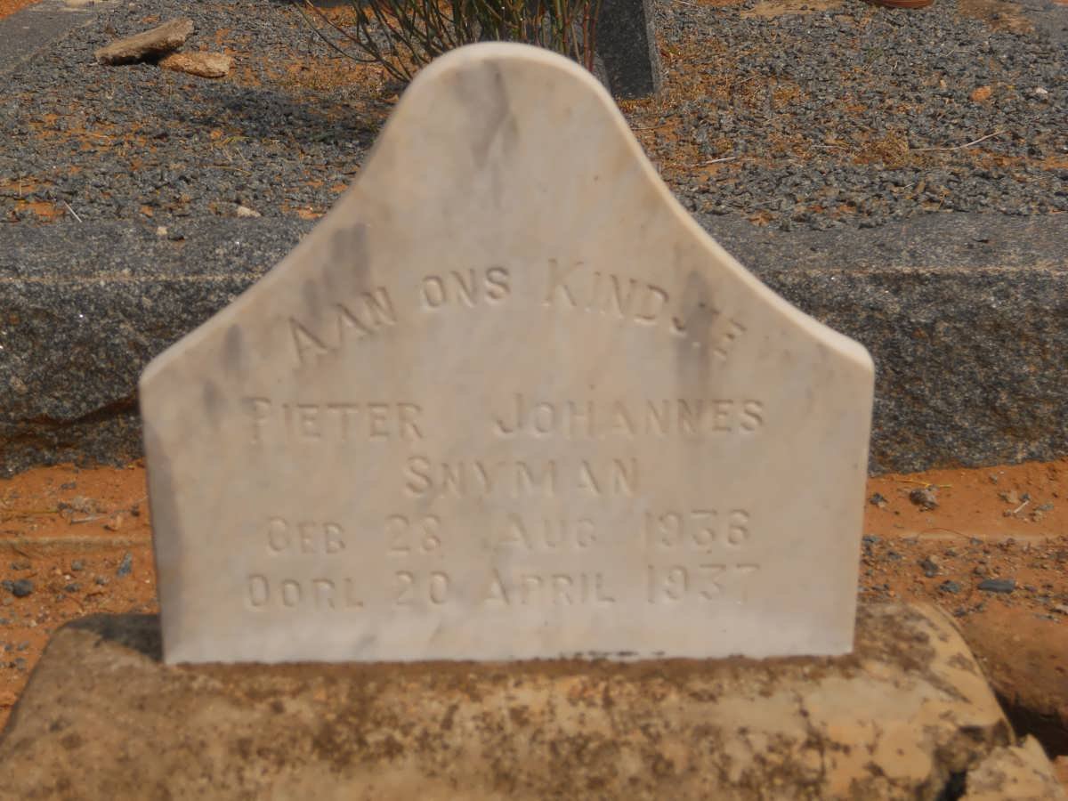 SNYMAN Pieter Johannes 1936-1937