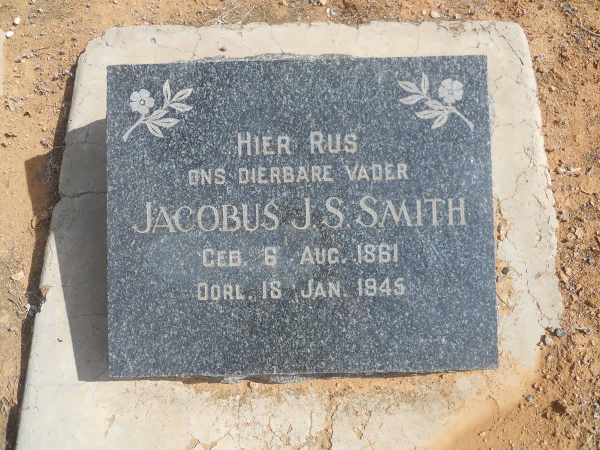 SMITH Jacobus J.S. 1861-1945