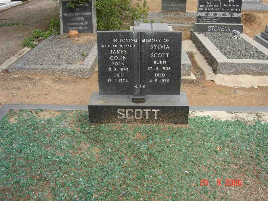 SCOTT James Colin 1893-1974 &amp; Sylvia SCOTT 1906-1978