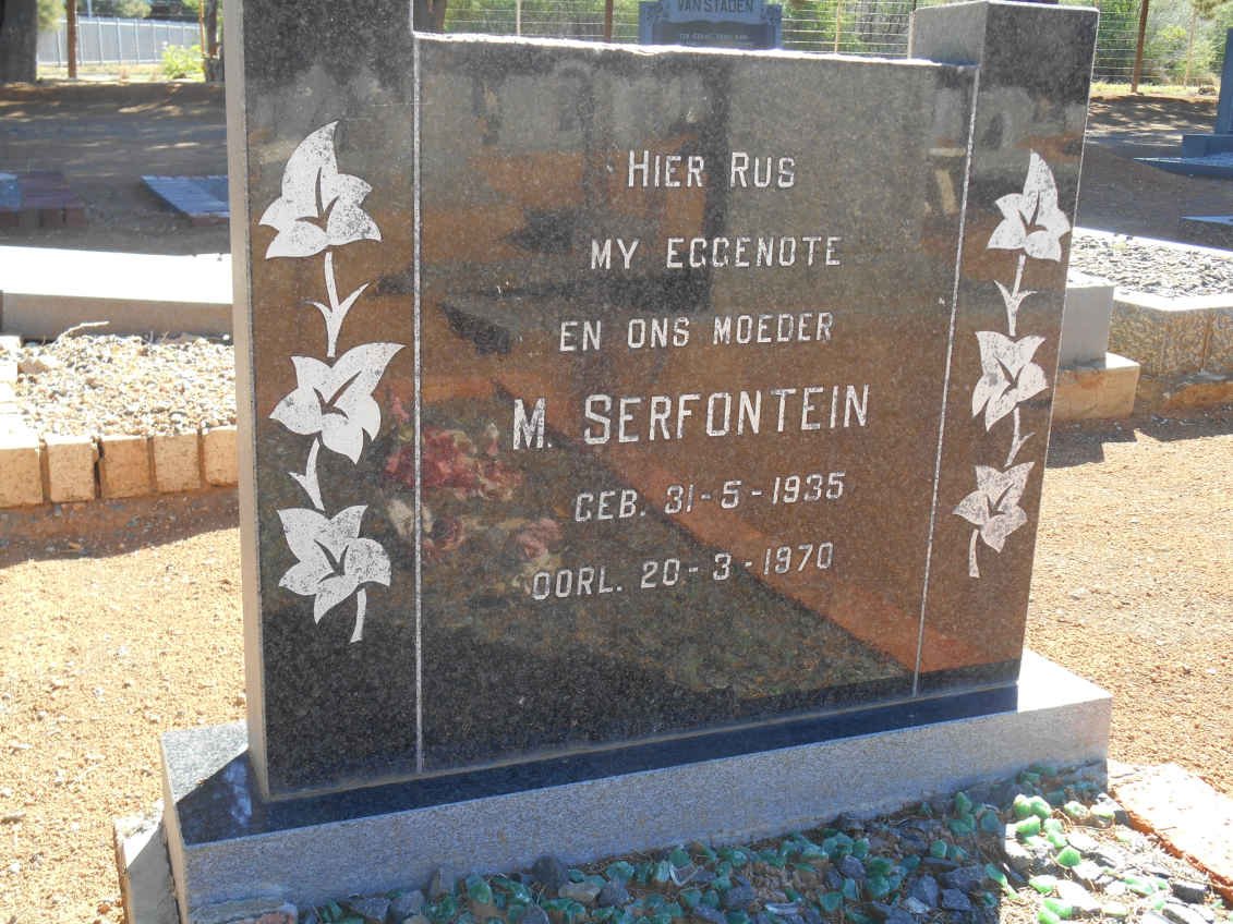 SERFONTEIN M. 1935-1970