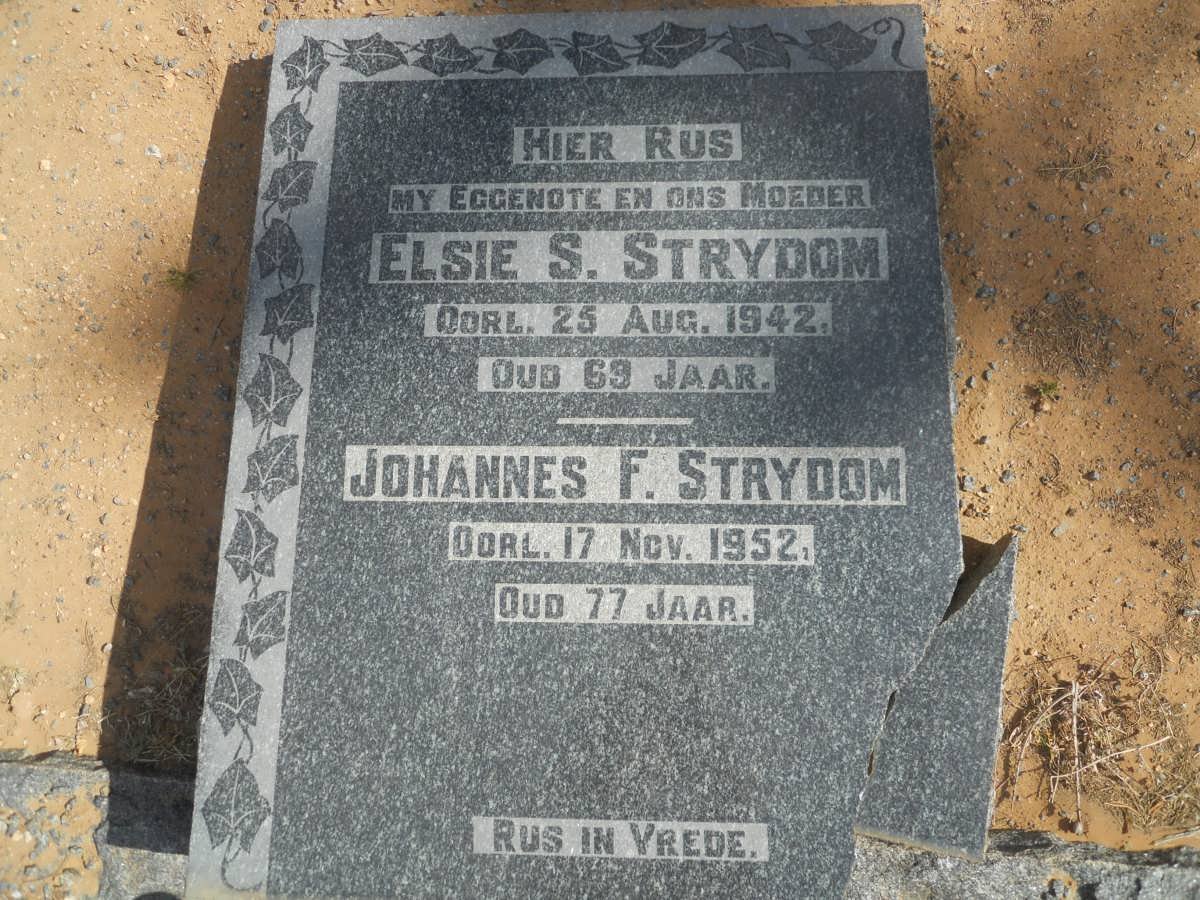STRYDOM Johannes F. -1952 &amp; Elsie S. -1942
