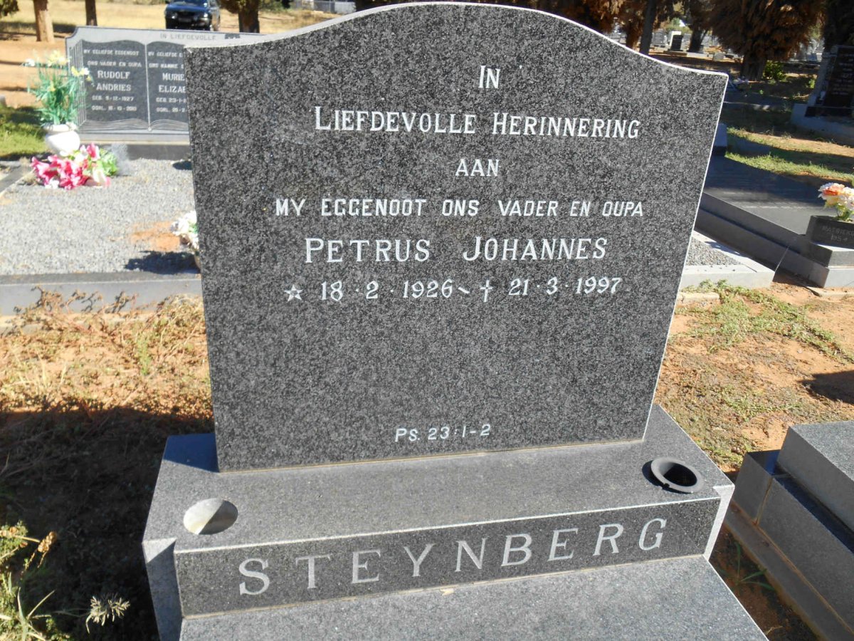 STEYNBERG Petrus Johannes 1926-1997