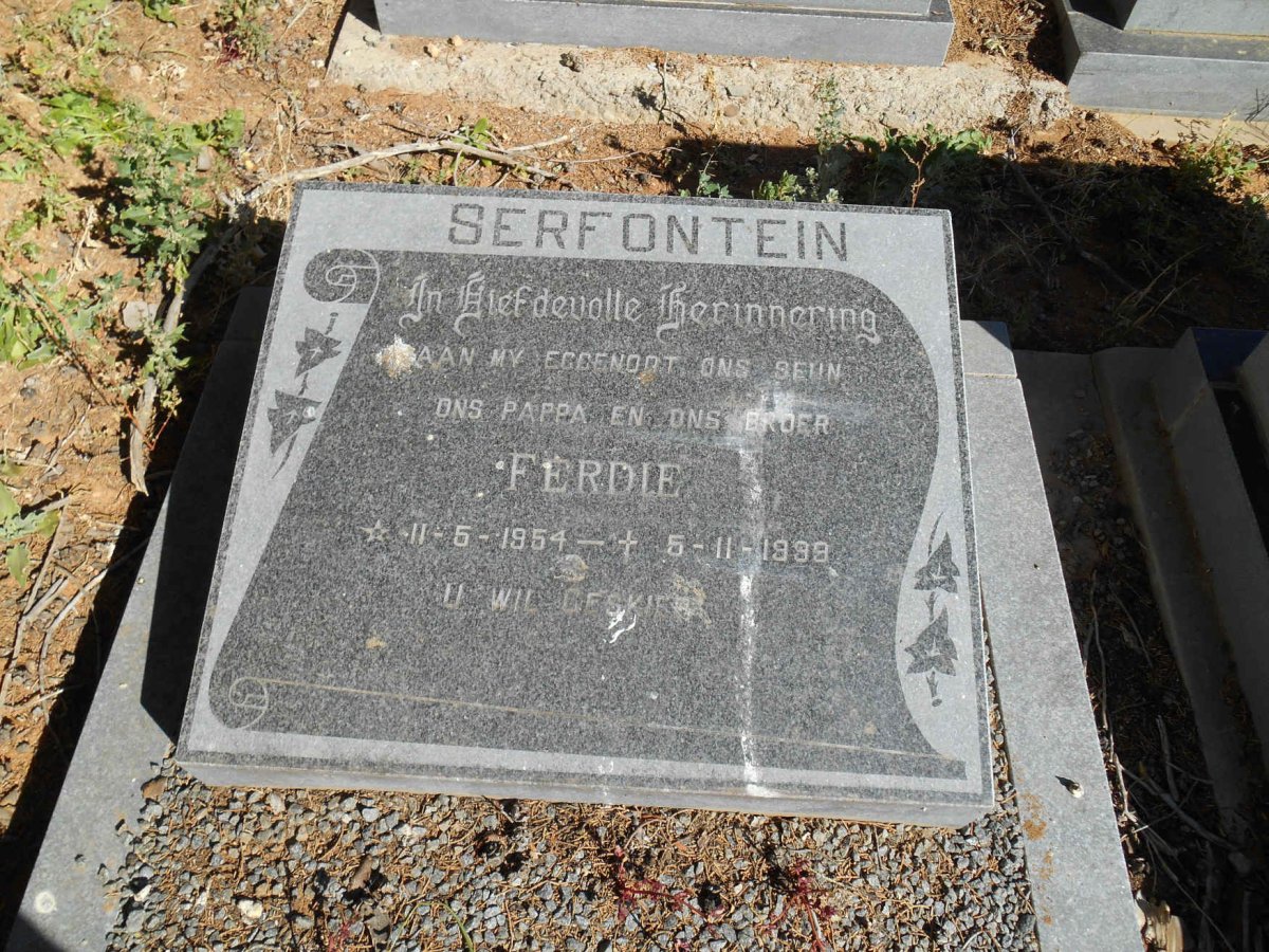 SERFONTEIN Ferdie 1954-1999