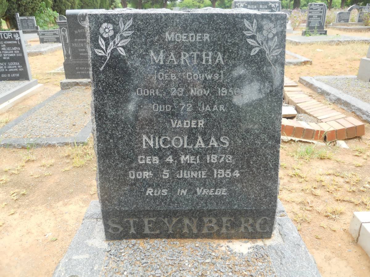 STEYNBERG Nicolaas 1873-1954 &amp; Martha GOUWS -1950