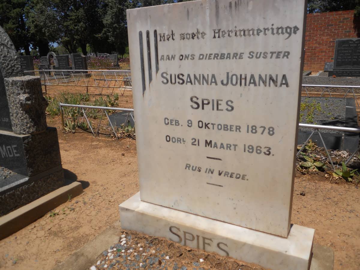 SPIES Susanna Johanna 1878-1963