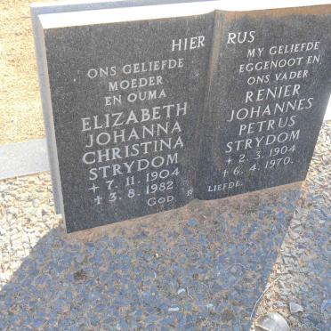 STRYDOM Renier Johannes Petrus 1904-1970 &amp; Elizabeth Johanna Christina 1904-1982