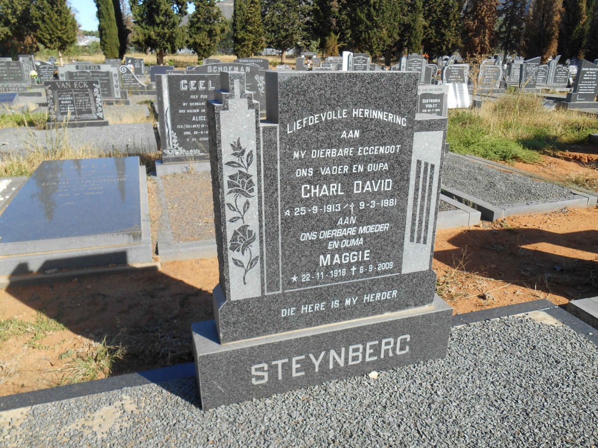STEYNBERG Charl David 1913-1981 &amp; Maggie 1918-2009
