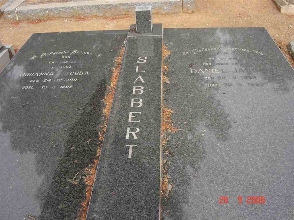 SLABBERT Daniel Jacobus 1898-1989 &amp; Johanna Jacoba 1911-1999