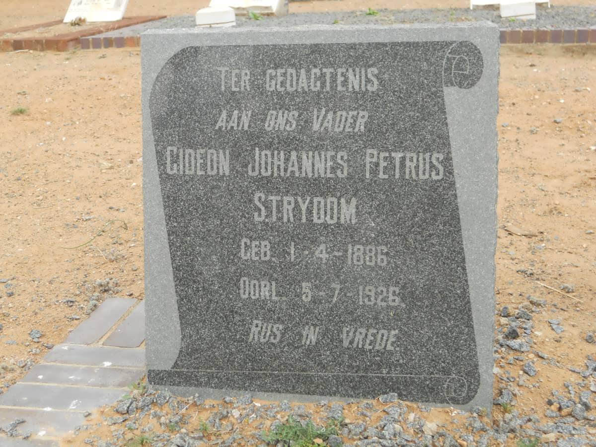 STRYDOM Gideon Johannes Petrus 1886-1926