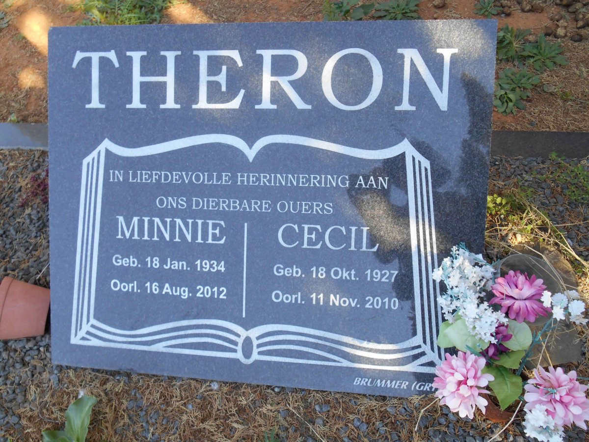 THERON Cecil 1927-2010 &amp; Minnie 1934-2012