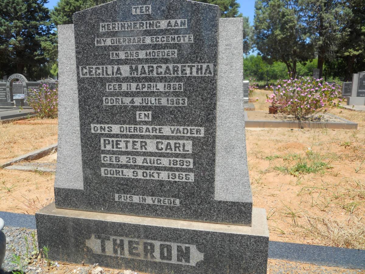THERON Pieter Carl 1889-1966 &amp; Cecilia Margaretha 1888-1963