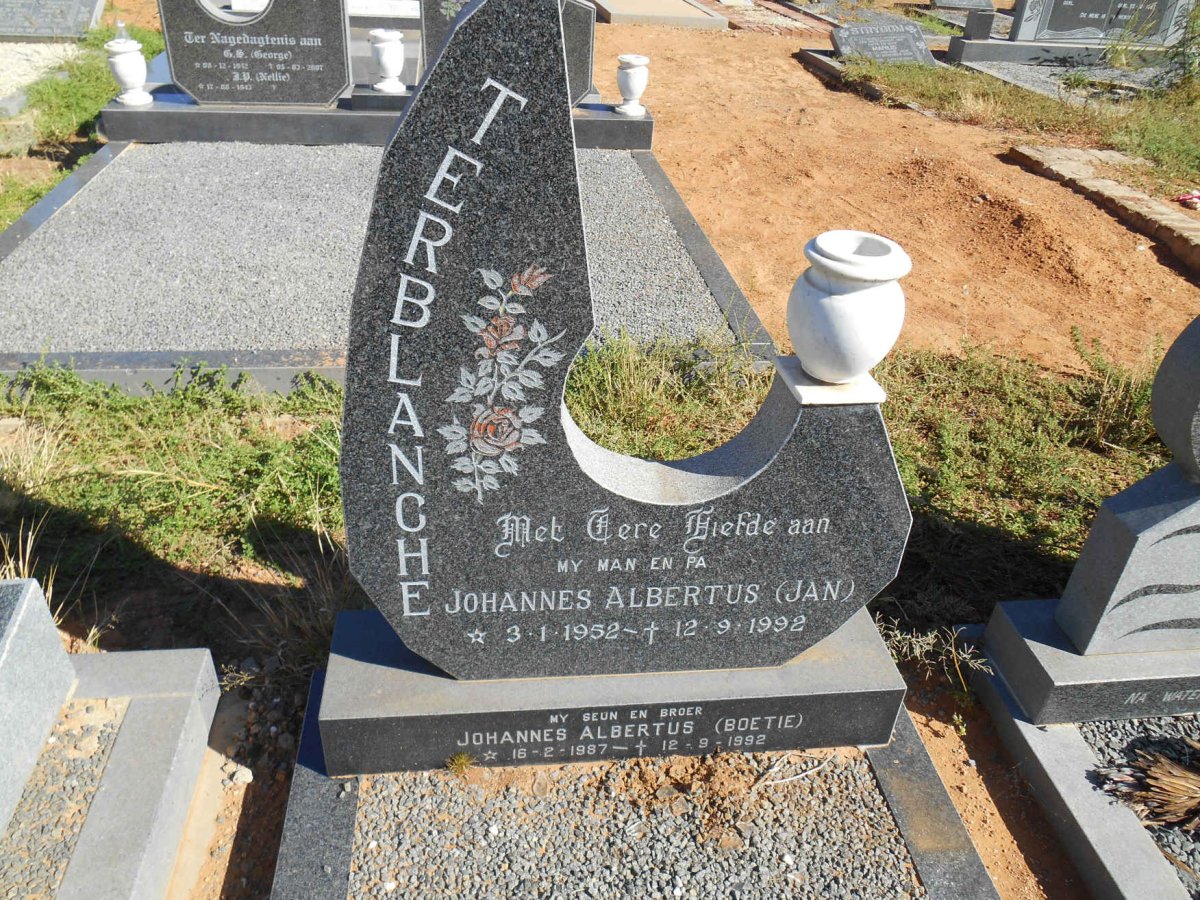 TERBLANCHE Johannes Albertus 1952-1992 :: TERBLANCHE Johannes Albertus 1987-1992