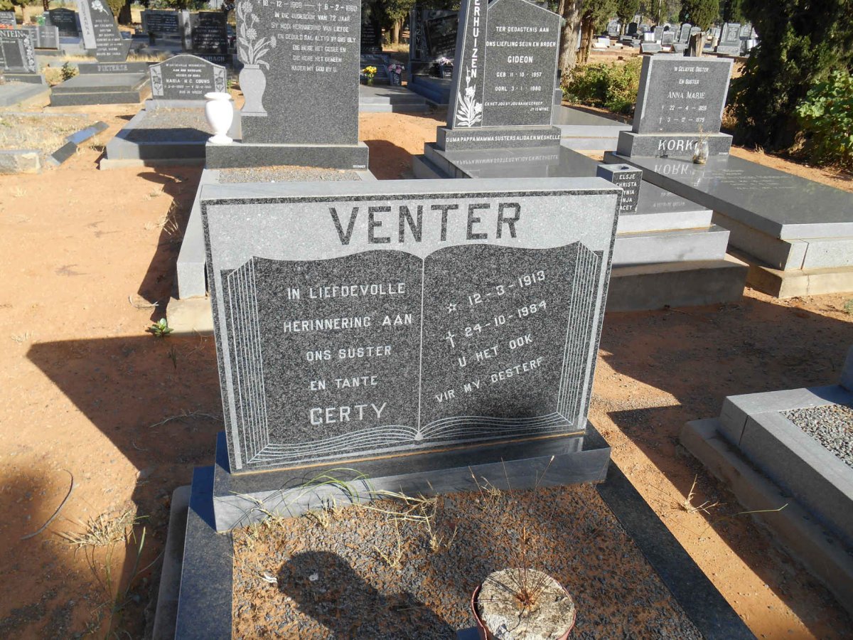 VENTER Gerty 1913-1984