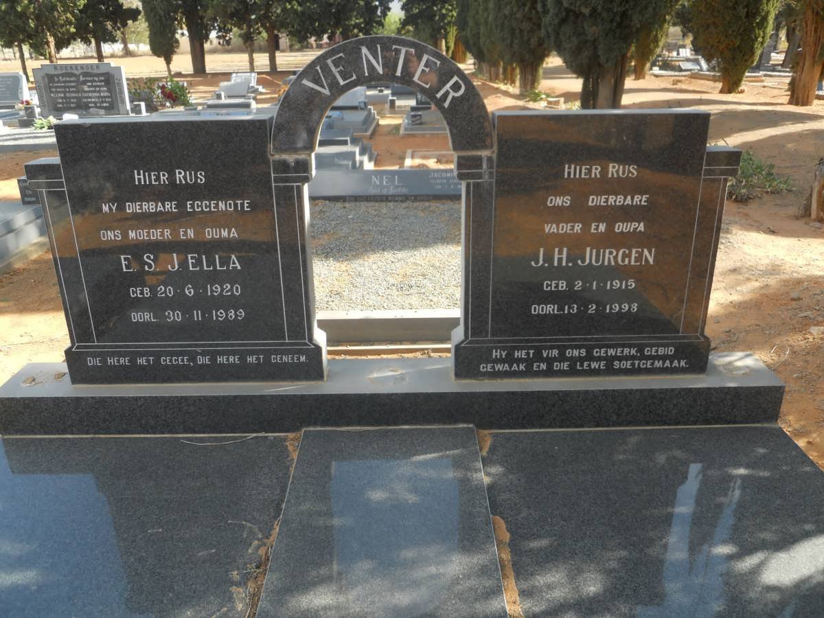 VENTER J.H. 1915-1998 &amp; E.S.J. 1920-1989