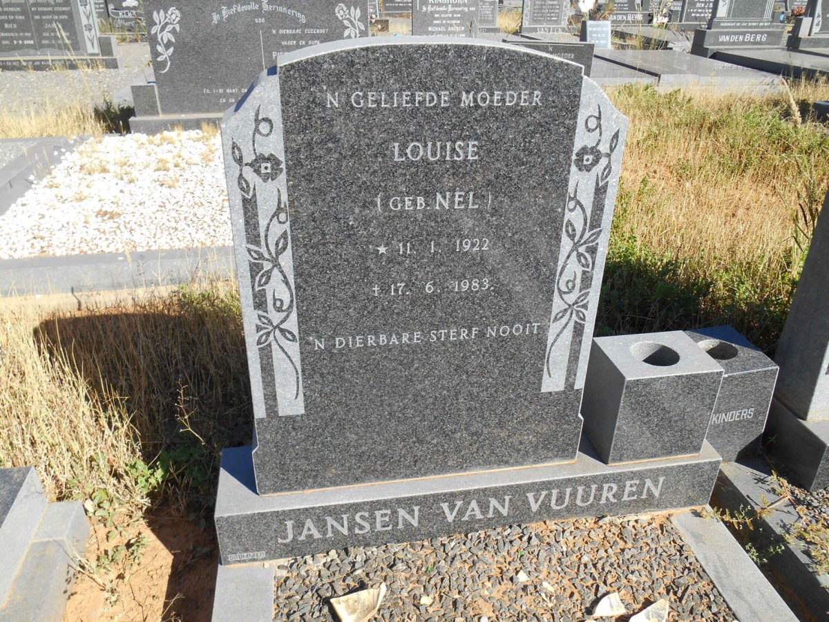 VUUREN Louise, Jansen van nee NEL 1922-1983