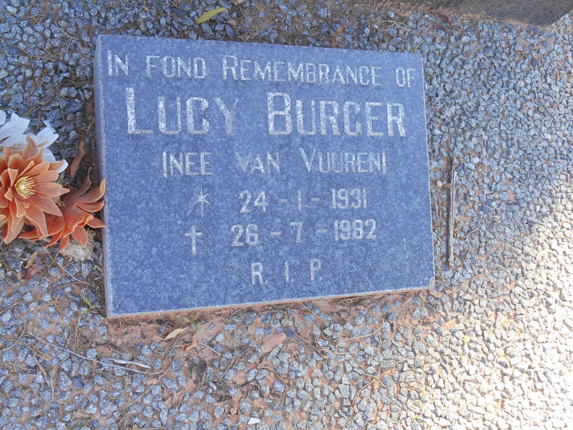 BURGER Lucy nee VAN VUUREN 1931-1982
