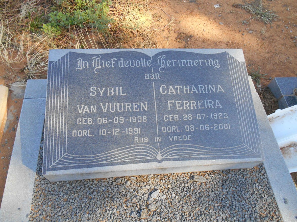 VUUREN Sybil, van 1938-1991 :: FERREIRA Catharina 1923-2001