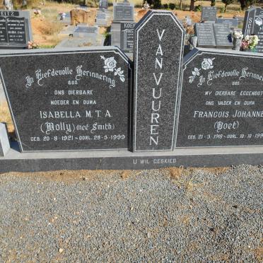 VUUREN Francois Johannes, van 1918-1991 &amp; Isabella M.T.A. SMITH 1921-1999