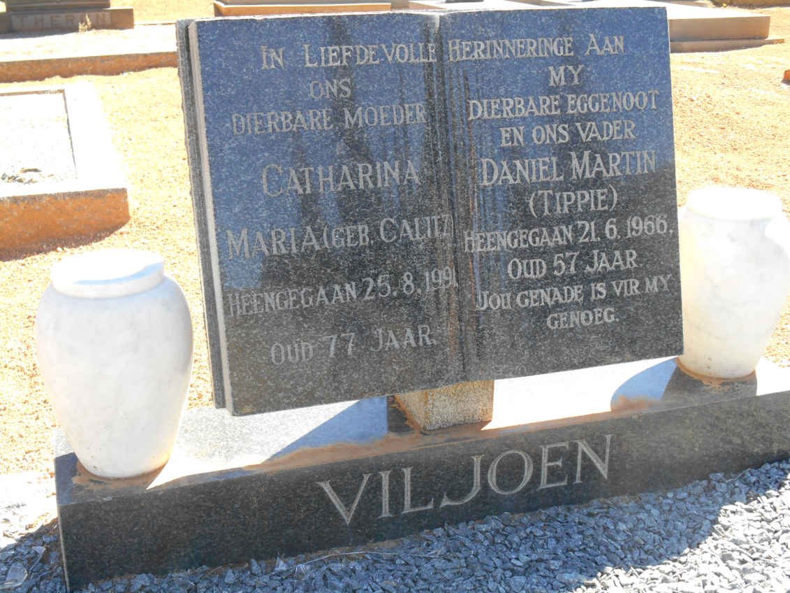VILJOEN Daniel Martin -1966 &amp; Catharina Maria CALITZ -1991