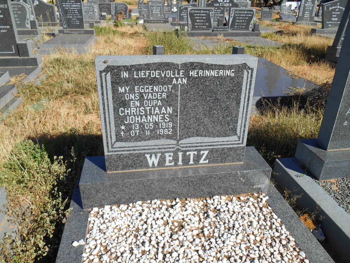 WEITZ Christiaan Johannes 1919-1982